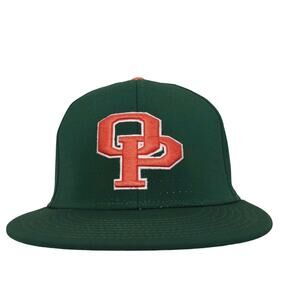 The Game Pro Green and Orange Fitted Cap Size 7 1/4 GP510 Large OP Raiders Logo